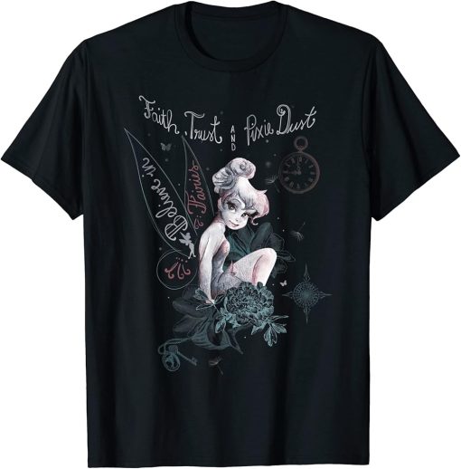 Peter Pan Tinker Bell Believe Drawing Graphic T-Shirt T-Shirt